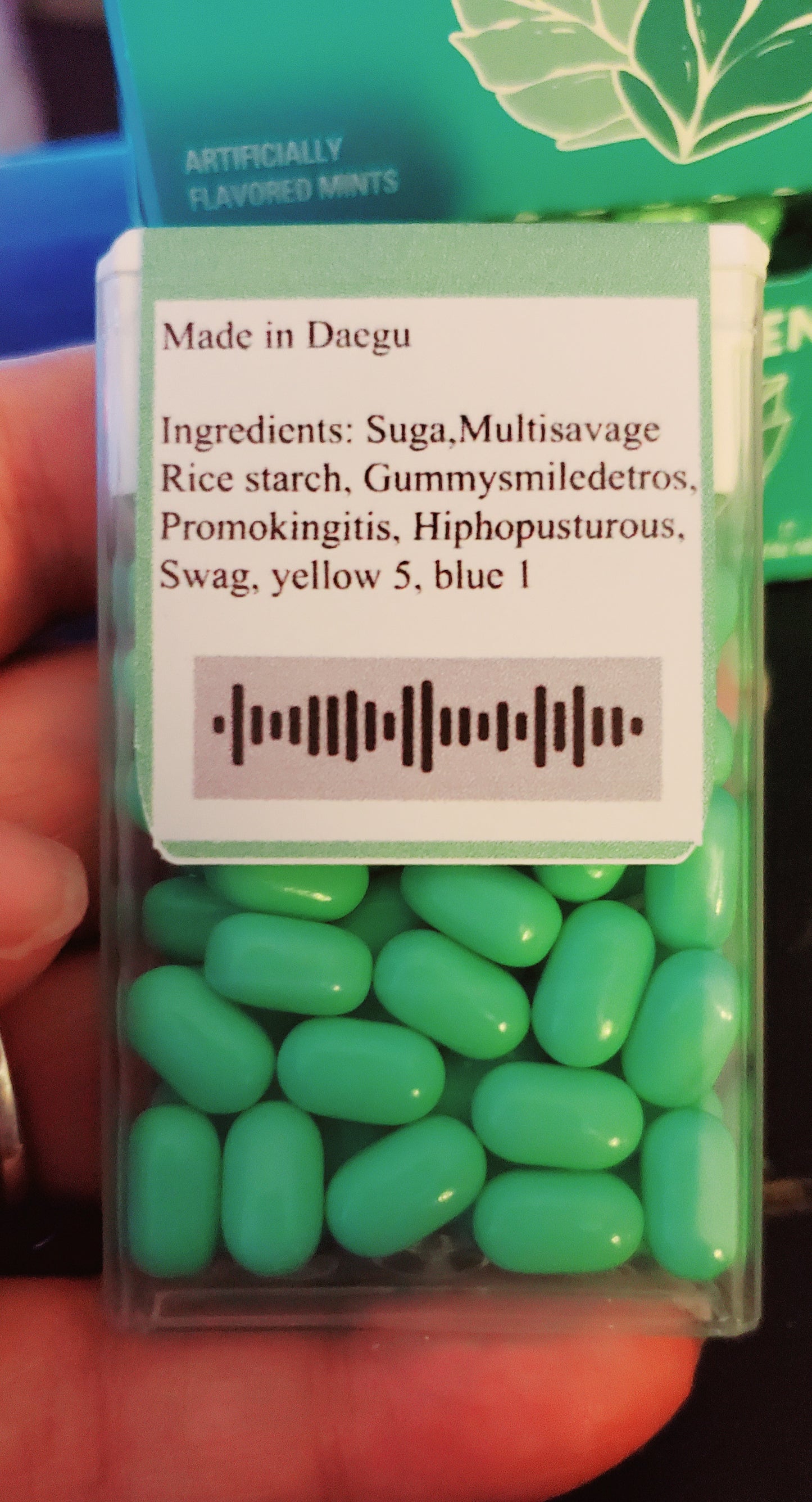 Mint yoongi tic tacs