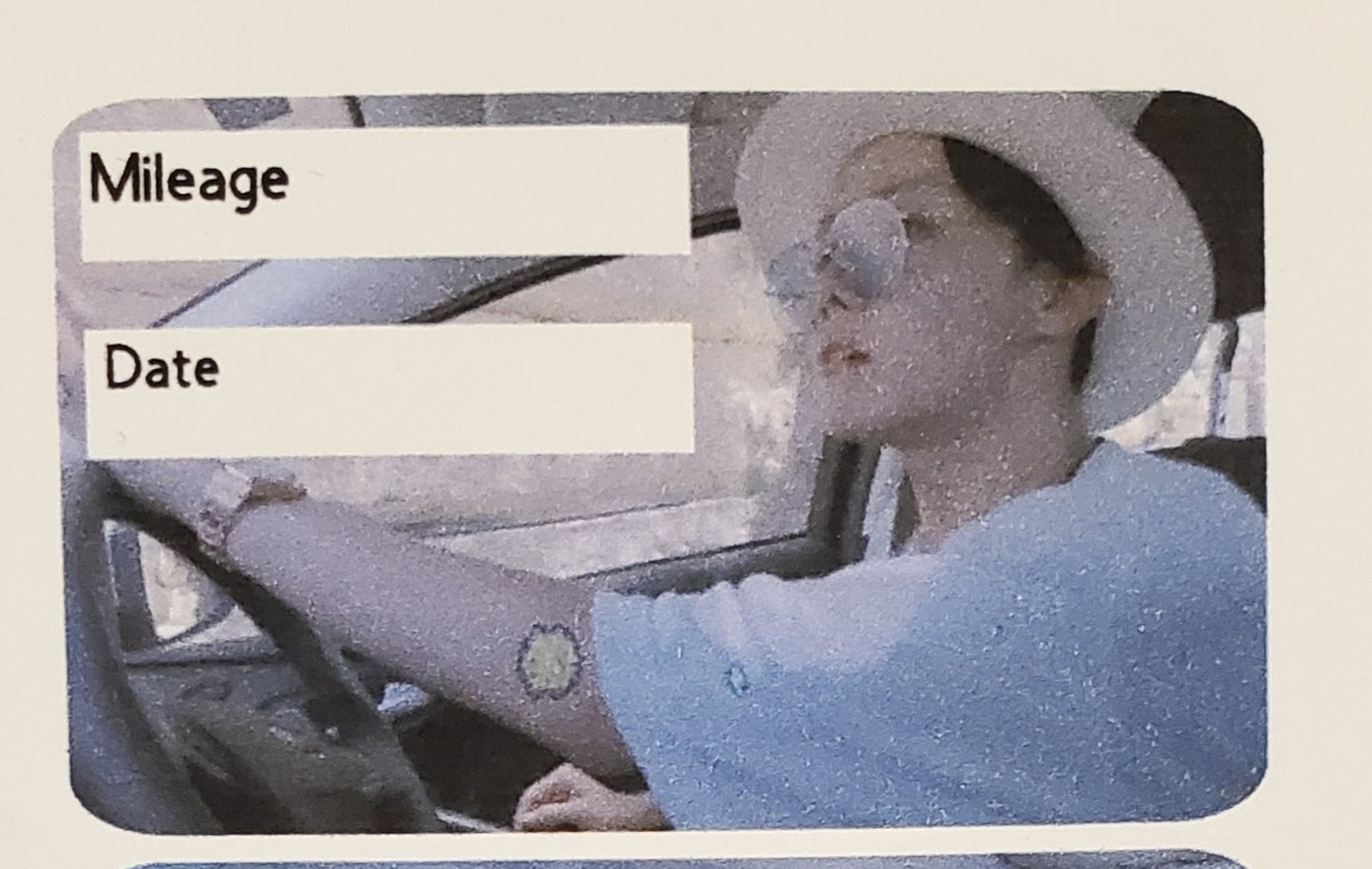 Oil change sticker